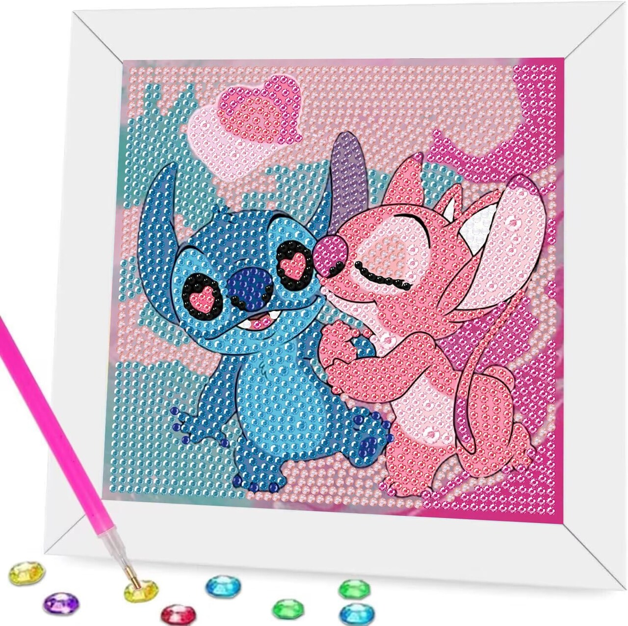 5D Diamond Art Painting Kit for Kids – DIY Gem Art with Wooden Frame, Ages 6-12, 7x7 Inch Home Wall Décor & Gift